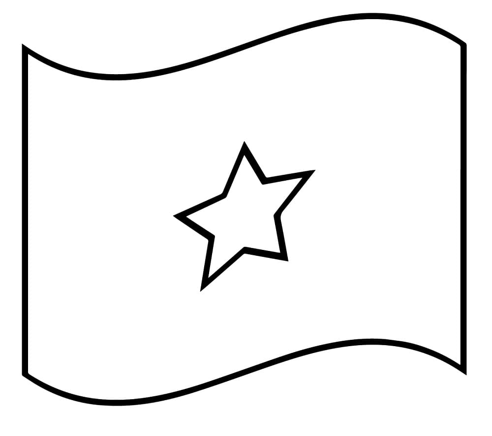 Tranh tô màu lá cờ Việt Nam 2