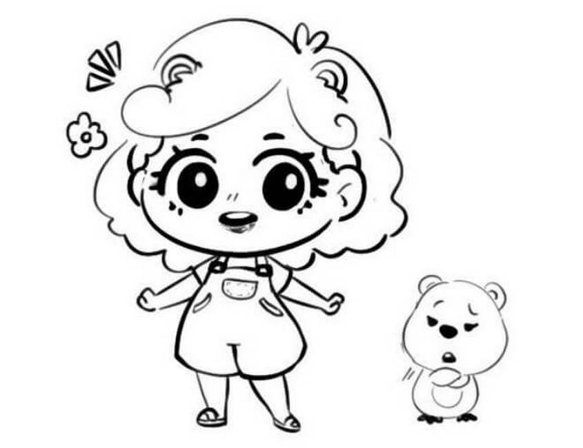 Tranh tô màu Loopy và những người bạn - 1 Tranh tô màu Loopy và những người bạn - 1