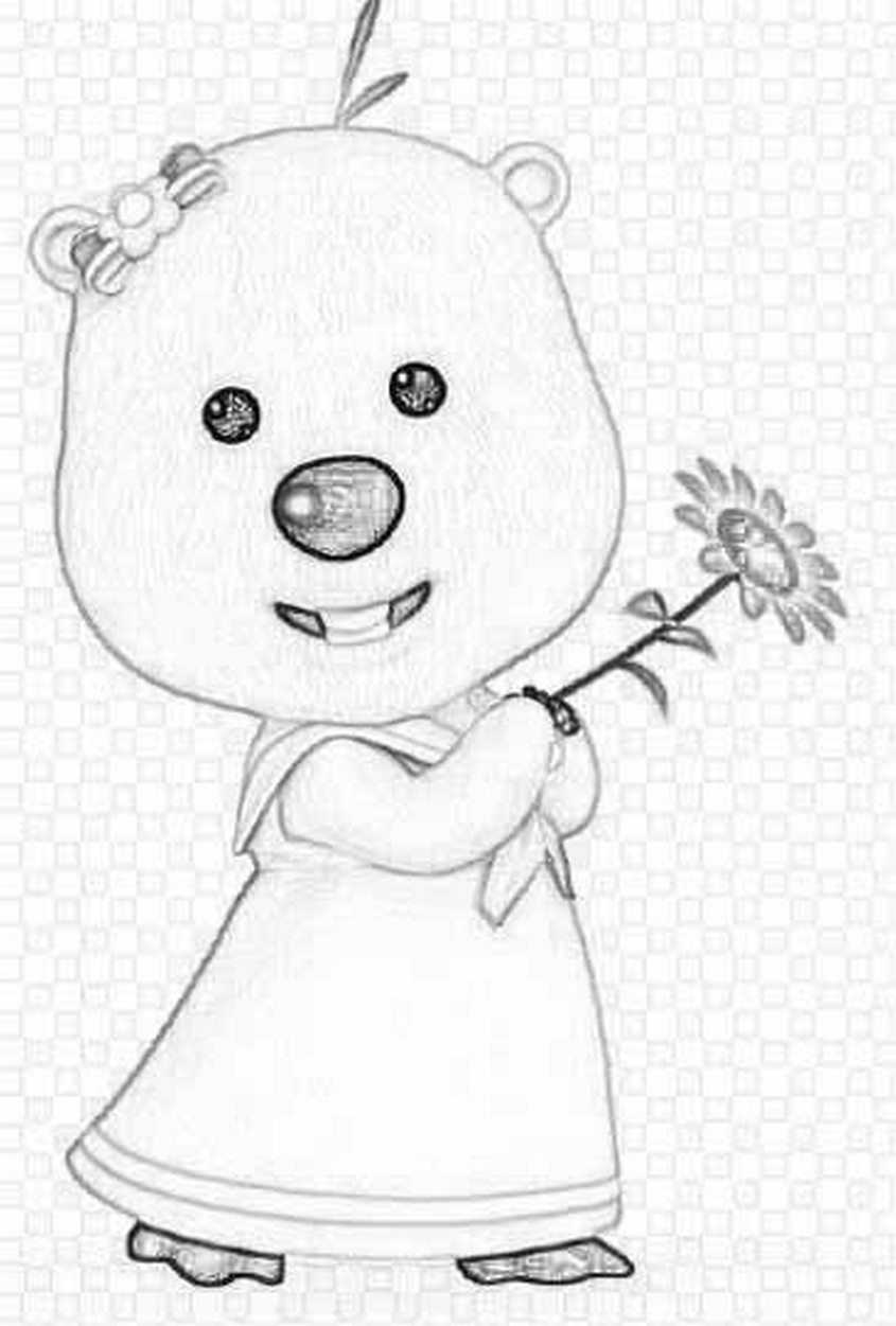 Tranh tô màu Loopy - 18 Tranh tô màu Loopy - 18