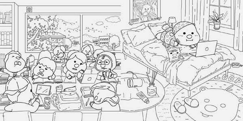 Tranh tô màu Loopy và những người bạn - 4 Tranh tô màu Loopy và những người bạn - 4