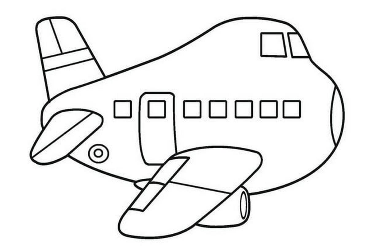 Tranh tô màu máy bay số 1 Tranh tô màu máy bay số 1
