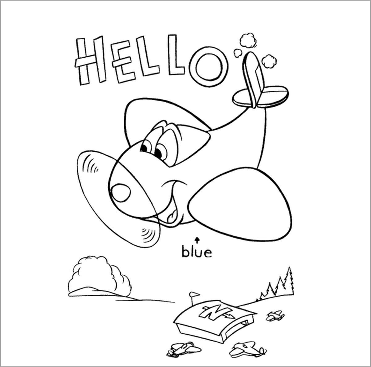 Tranh tô màu máy bay số 67 Tranh tô màu máy bay số 67