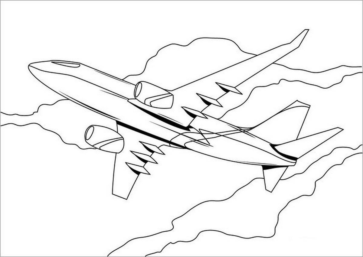 Tranh tô màu máy bay số 68 Tranh tô màu máy bay số 68