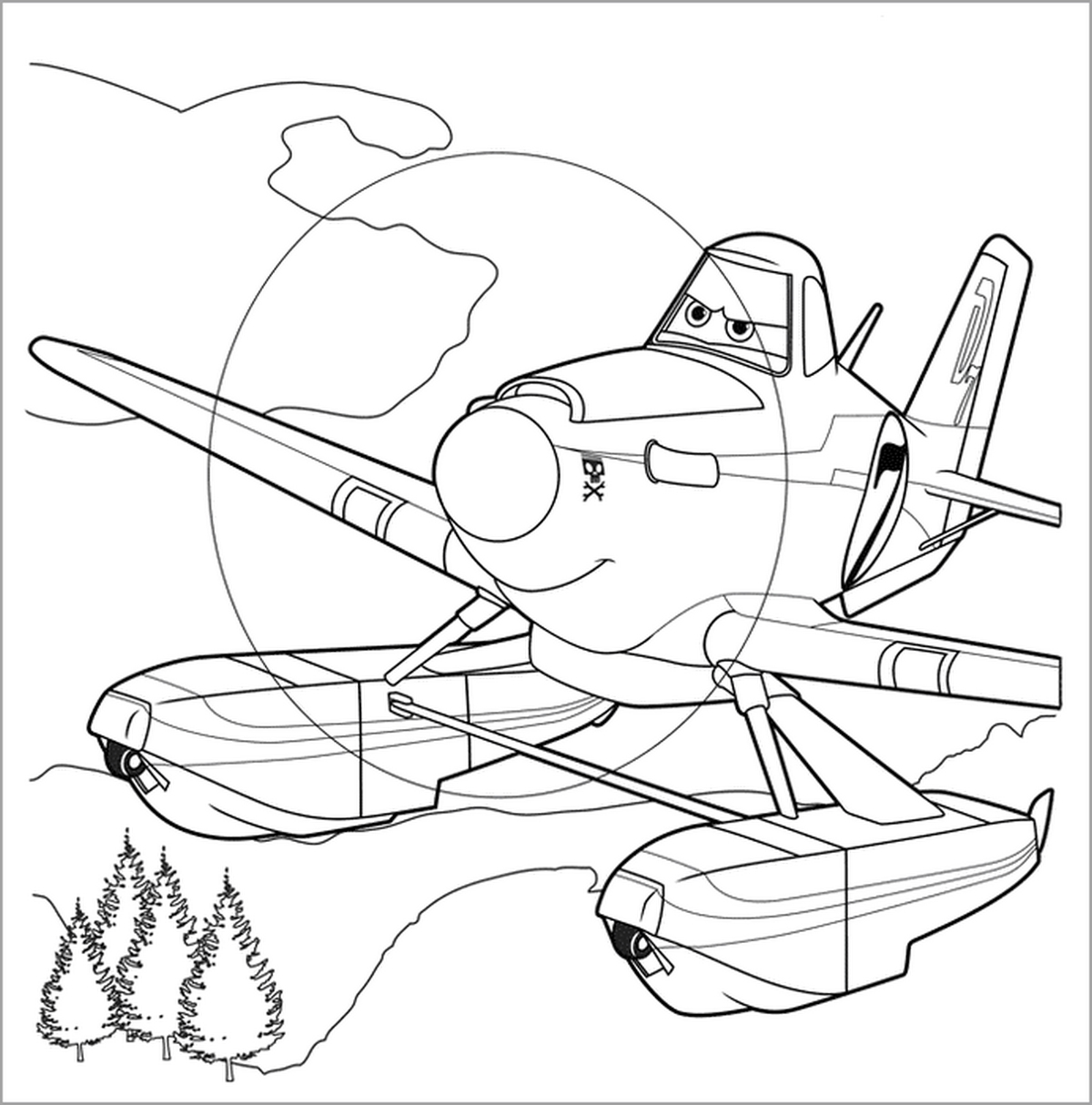 Tranh tô màu máy bay số 81 Tranh tô màu máy bay số 81