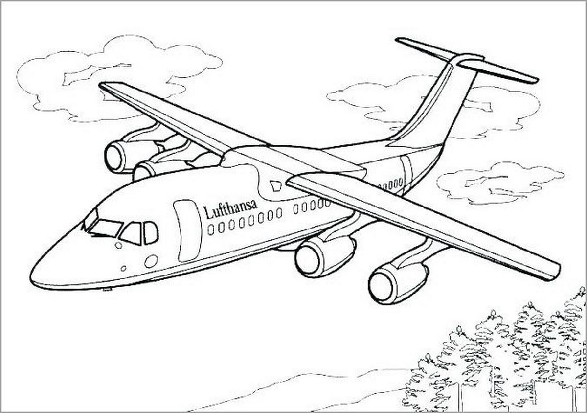 Tranh tô màu máy bay số 125 Tranh tô màu máy bay số 125