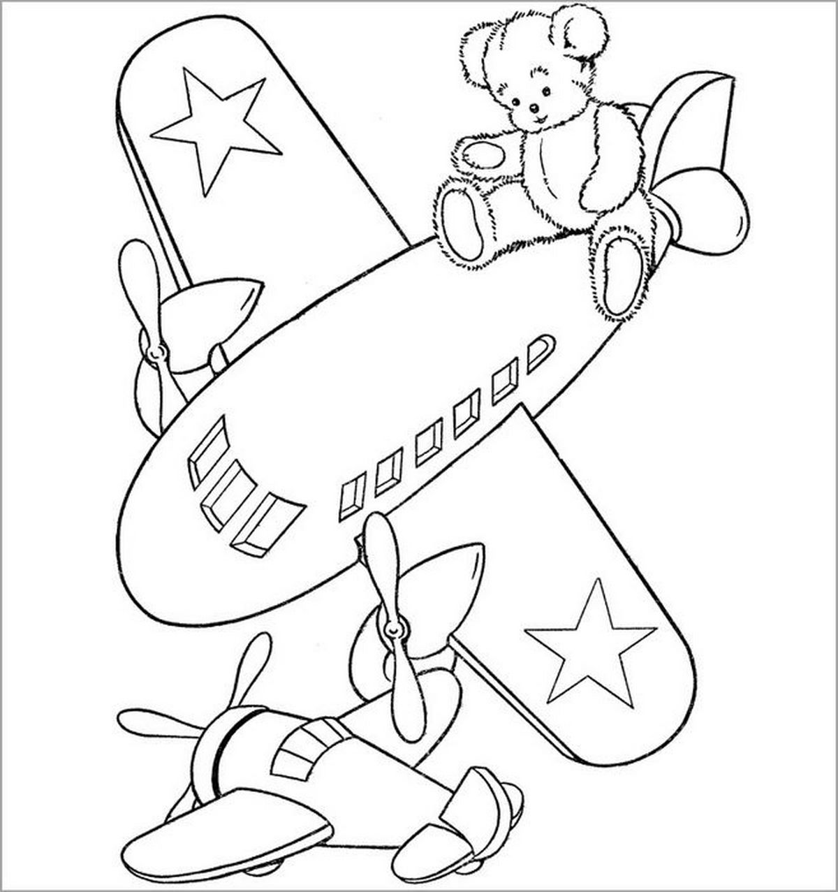 Tranh tô màu máy bay số 138 Tranh tô màu máy bay số 138