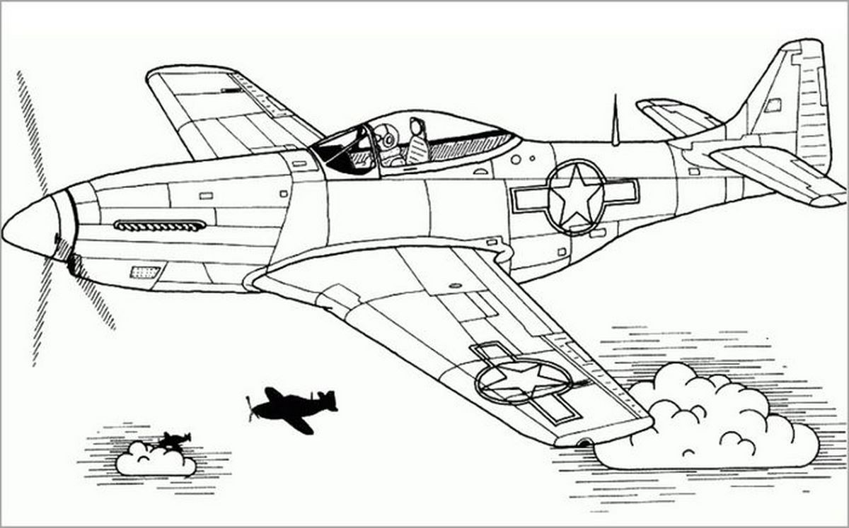 Tranh tô màu máy bay số 140 Tranh tô màu máy bay số 140