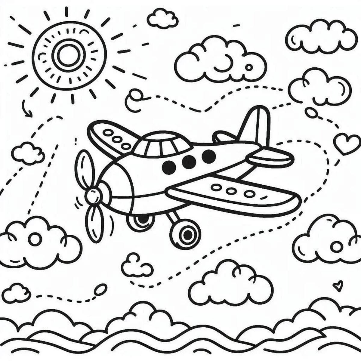 Tranh tô màu máy bay số 175 Tranh tô màu máy bay số 175