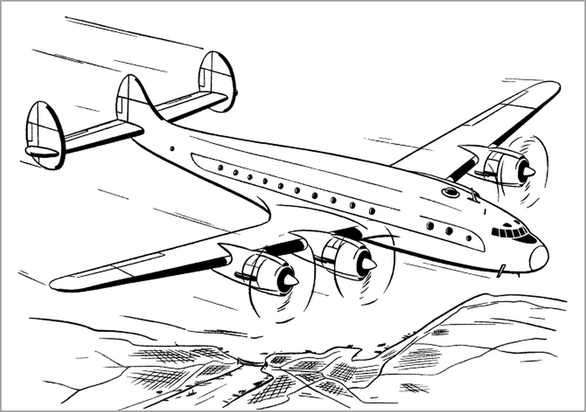 Tranh tô màu máy bay số 57 Tranh tô màu máy bay số 57