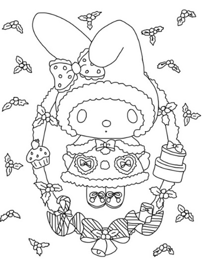 Tranh tô màu Medoly dễ thương số 31 Tranh tô màu Medoly dễ thương số 31