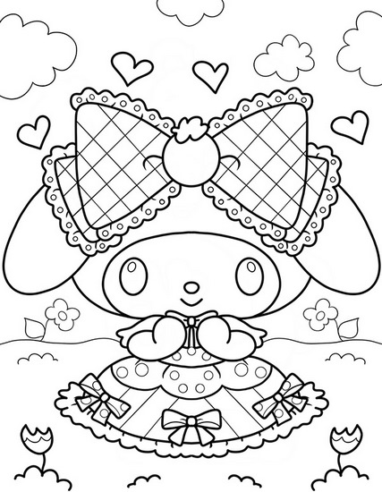 Tranh tô màu Medoly dễ thương số 32 Tranh tô màu Medoly dễ thương số 32