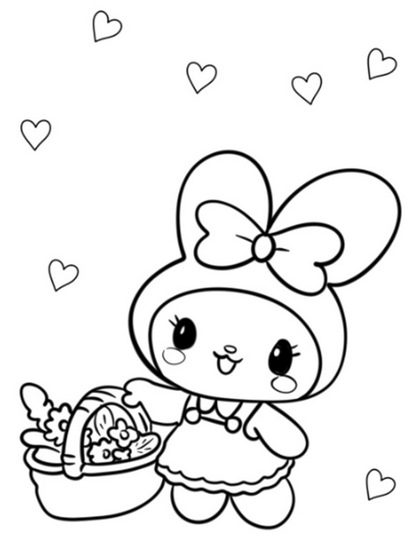 Tranh tô màu Medoly dễ thương số 34 Tranh tô màu Medoly dễ thương số 34