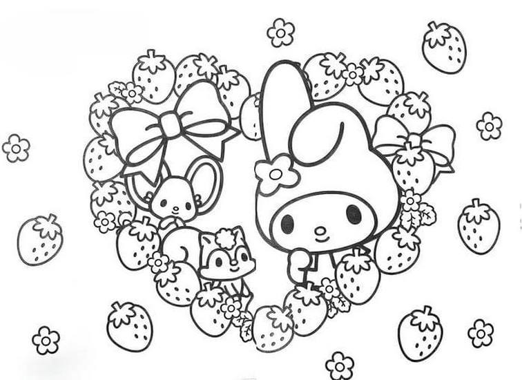 Tranh tô màu Medoly dễ thương số 44 Tranh tô màu Medoly dễ thương số 44