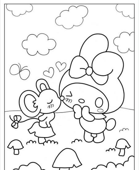 Tranh tô màu Medoly dễ thương số 5 Tranh tô màu Medoly dễ thương số 5