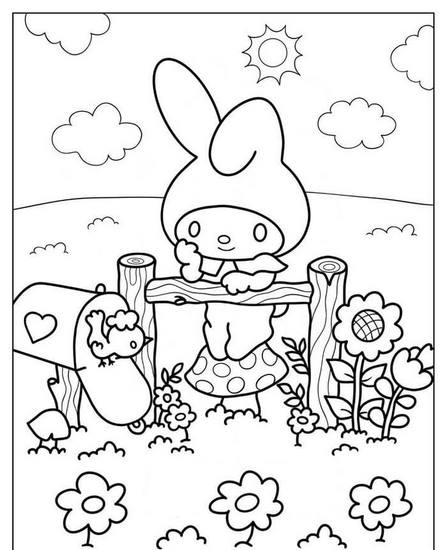 Tranh tô màu Medoly dễ thương số 8 Tranh tô màu Medoly dễ thương số 8