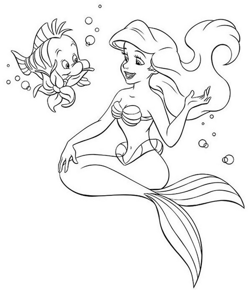 Tranh tô màu nàng tiên cá công chúa - 12