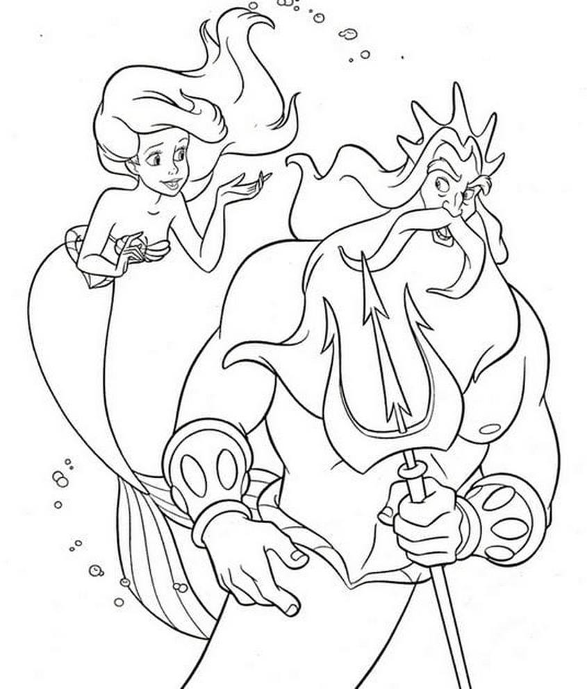 Tranh tô màu nàng tiên cá công chúa - 16