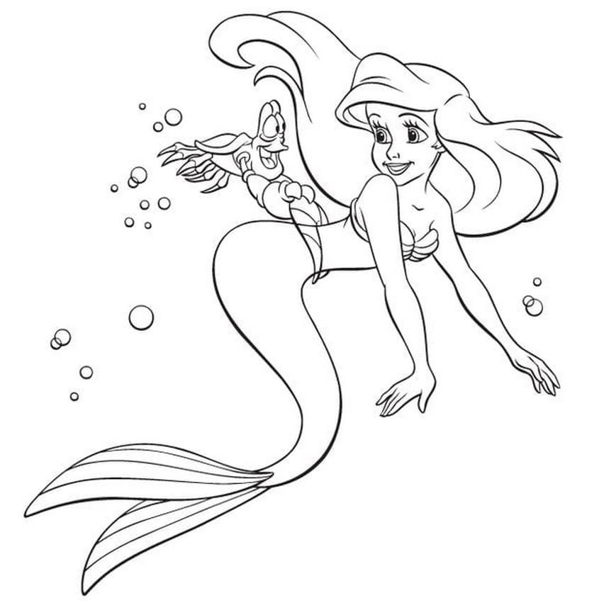 Tranh tô màu nàng tiên cá công chúa - 21