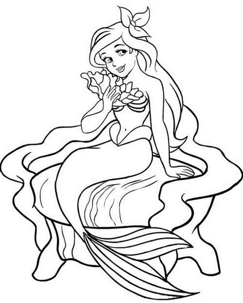 Tranh tô màu nàng tiên cá công chúa - 22