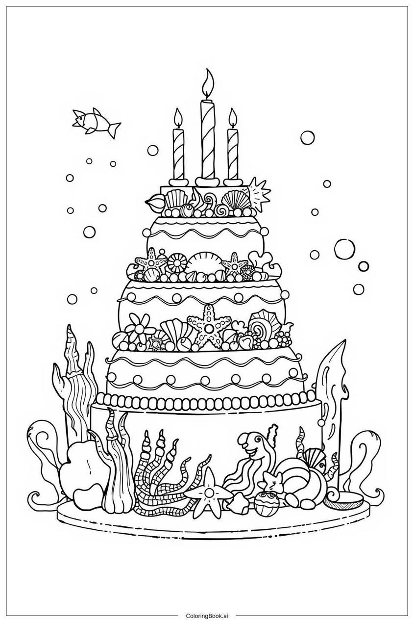 Tranh tô màu nàng tiên cá công chúa - 29