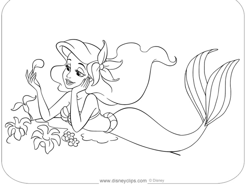 Tranh tô màu nàng tiên cá công chúa - 57