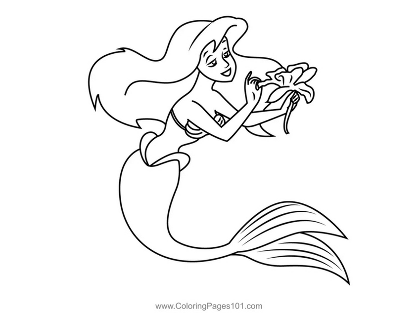 Tranh tô màu nàng tiên cá công chúa - 59