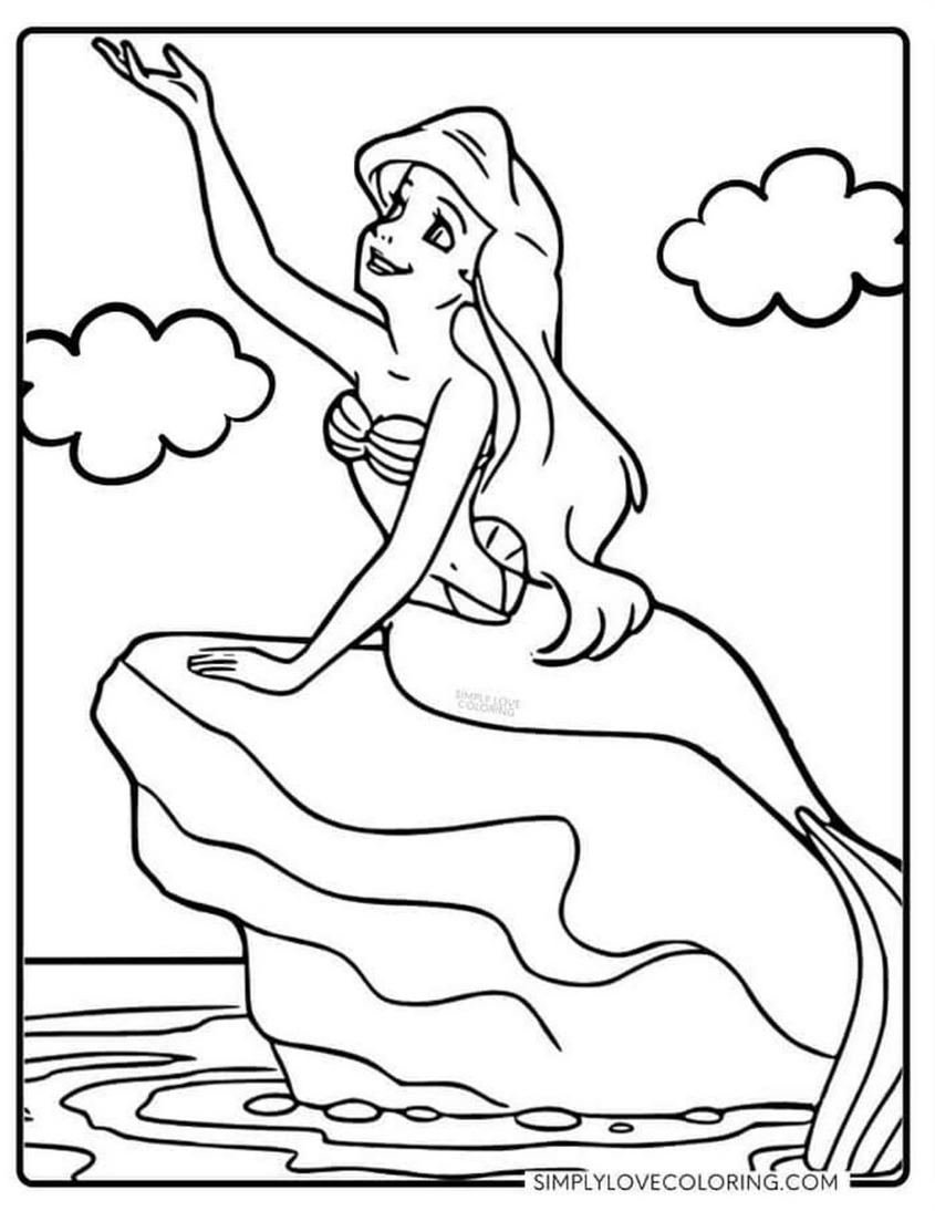 Tranh tô màu nàng tiên cá công chúa - 60