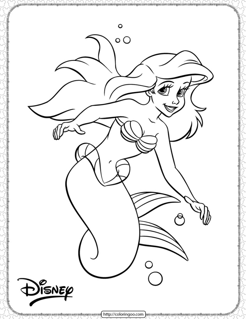 Tranh tô màu nàng tiên cá công chúa - 61
