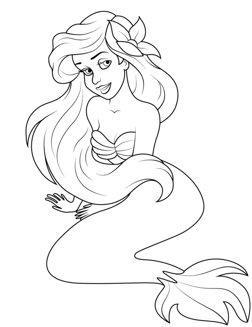 Tranh tô màu nàng tiên cá công chúa - 63