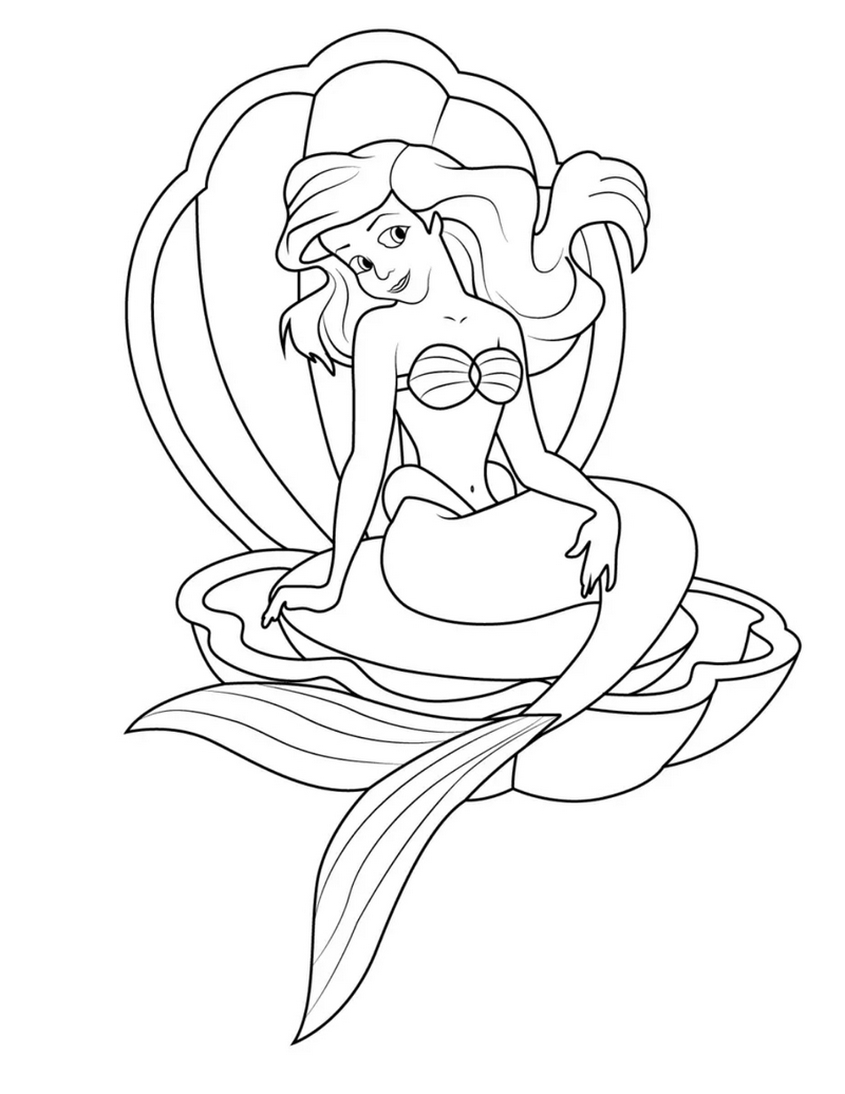 Tranh tô màu nàng tiên cá công chúa - 64