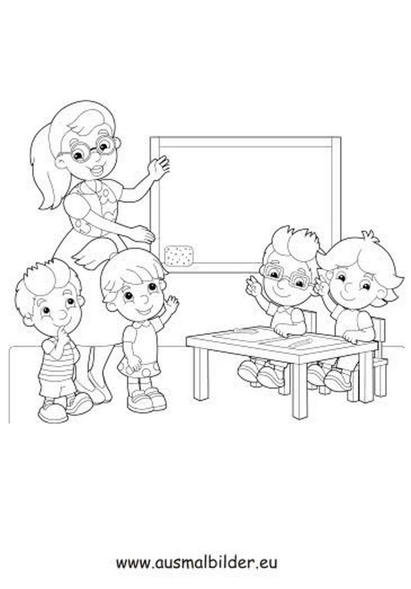 Tranh tô màu nghề nghiệp cô giáo