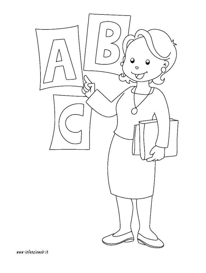 Tranh tô màu nghề nghiệp giáo viên