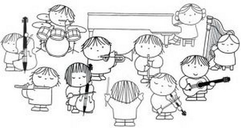 Tranh tô màu nghề nghiệp giáo viên âm nhạc