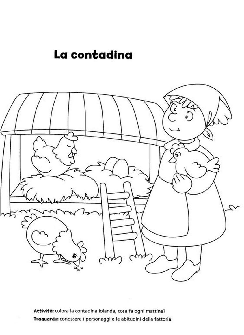 Tranh tô màu nghề nghiệp nông dân