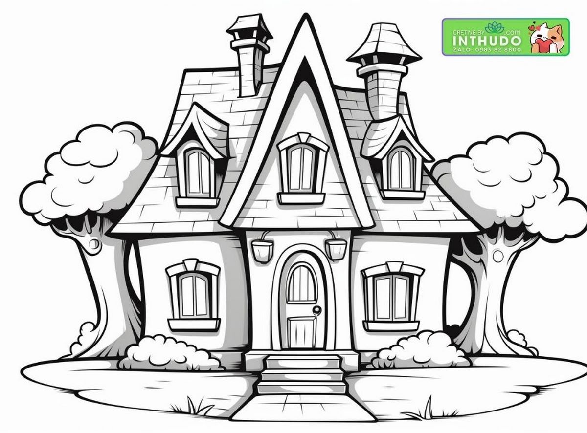 Tranh tô ngôi nhà biệt thự 51