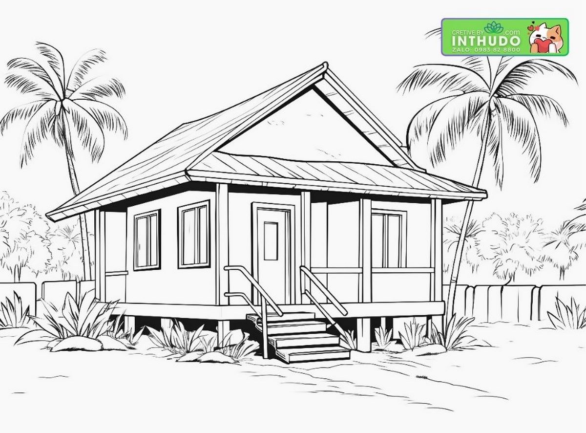 Tranh tô ngôi nhà biệt thự số 75