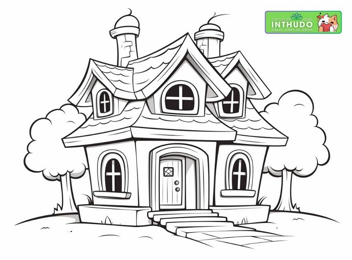 Tranh tô ngôi nhà biệt thự số 74