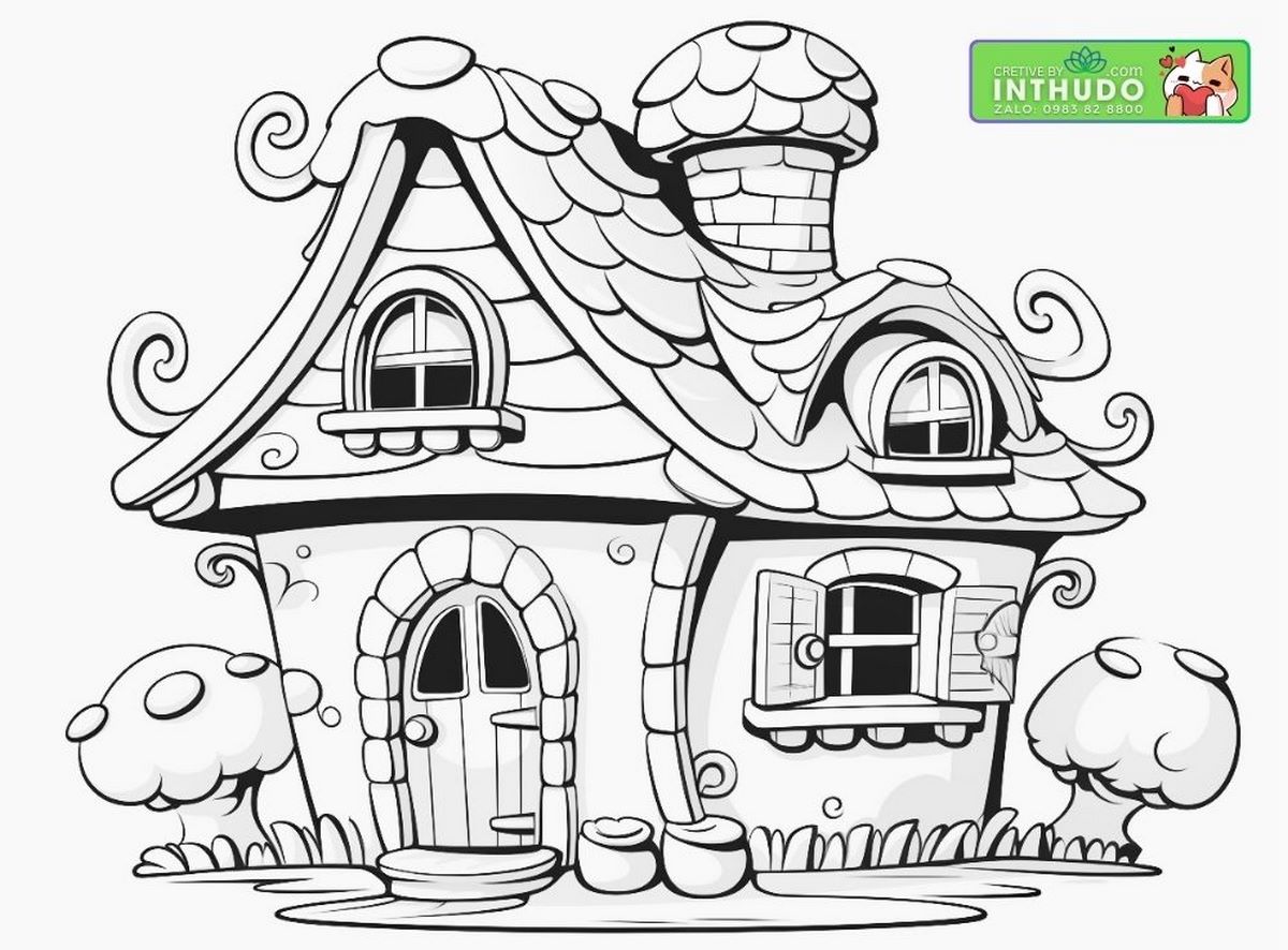 Tranh tô ngôi nhà biệt thự số 67