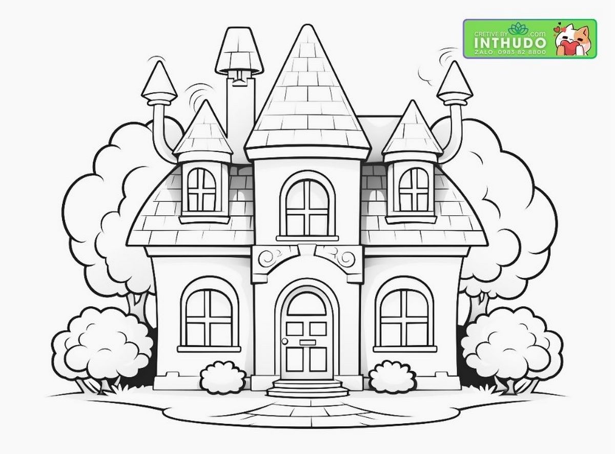 Tranh tô ngôi nhà biệt thự số 58