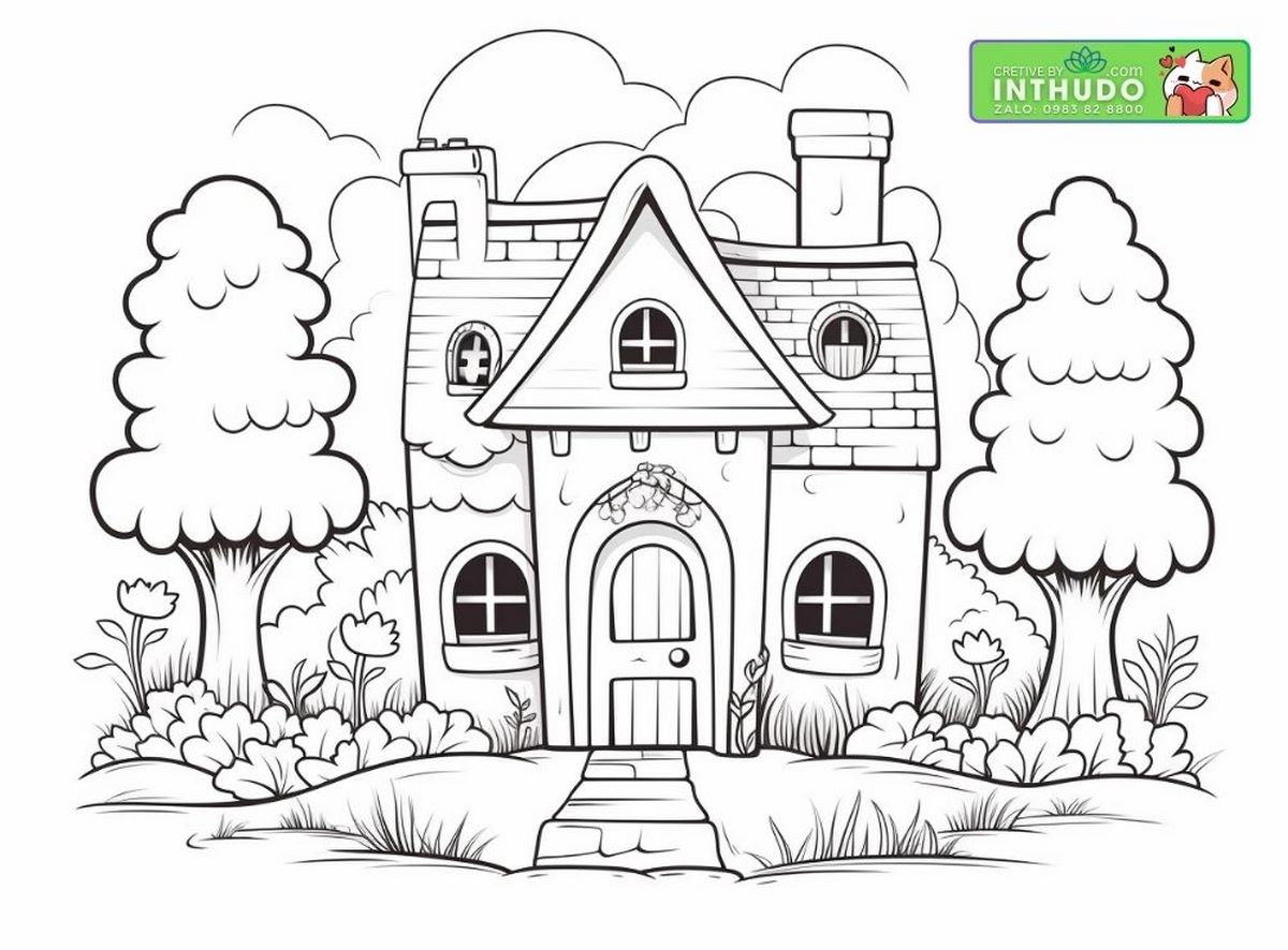 Tranh tô ngôi nhà biệt thự số 55