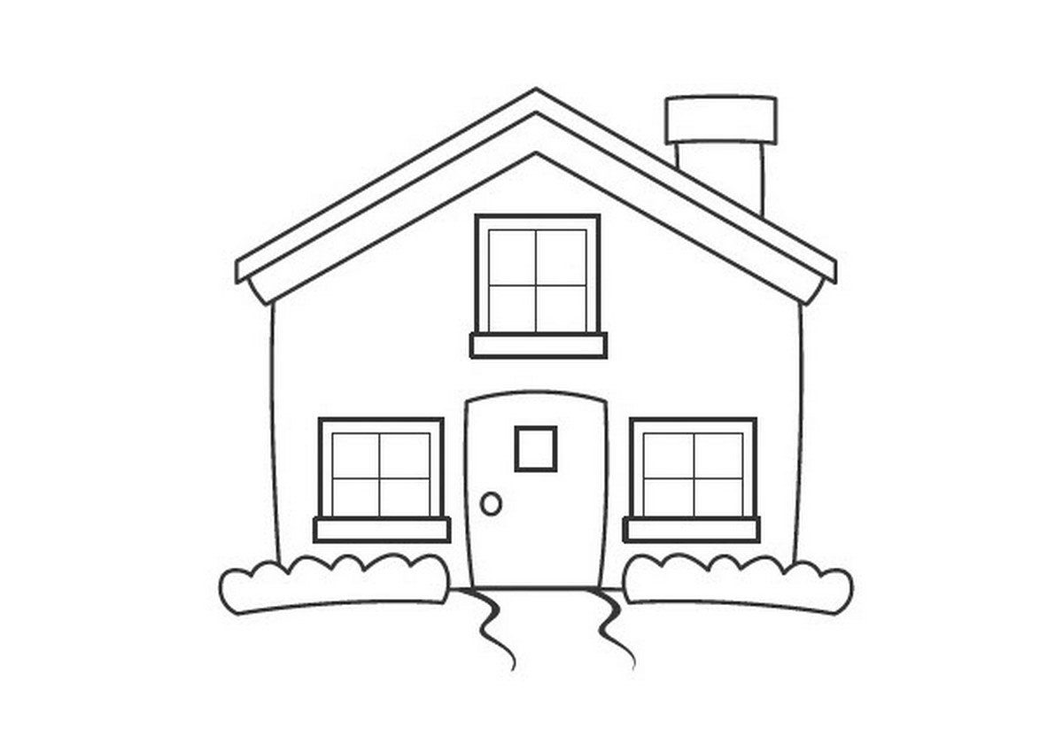 Tranh tô ngôi nhà cho bé 4-5 tuổi số 5