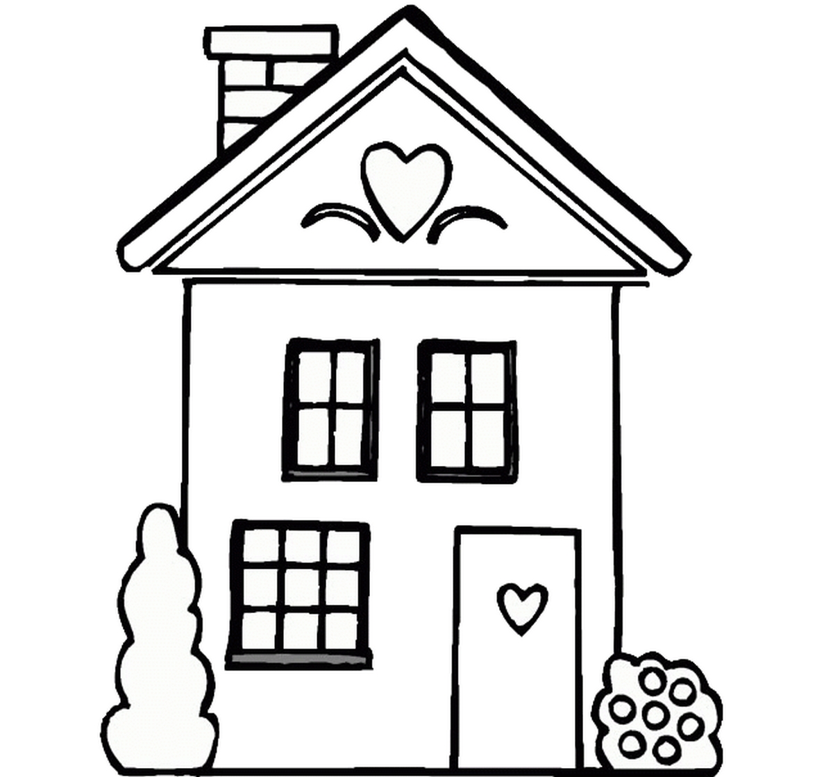 Tranh tô ngôi nhà cho bé 4-5 tuổi số 6