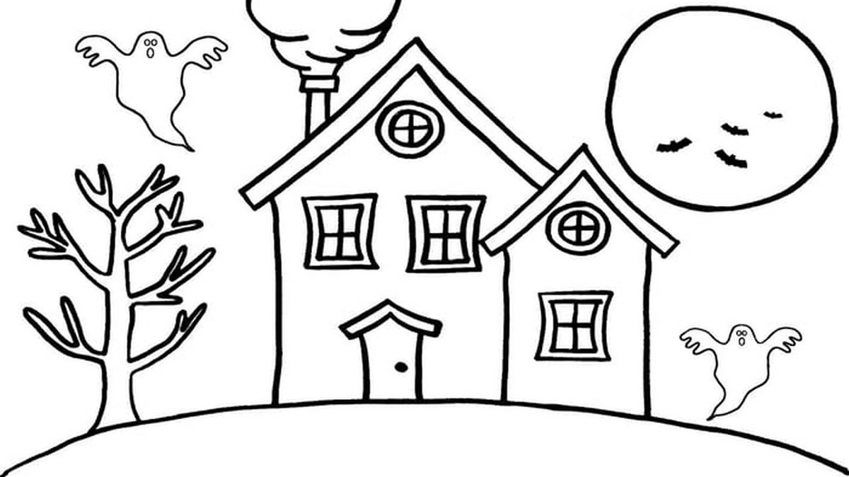 Tranh tô ngôi nhà cho bé 4-5 tuổi số 15