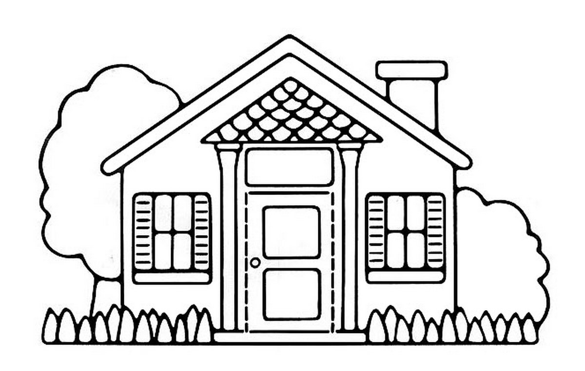 Tranh tô ngôi nhà cho bé 4-5 tuổi số 18