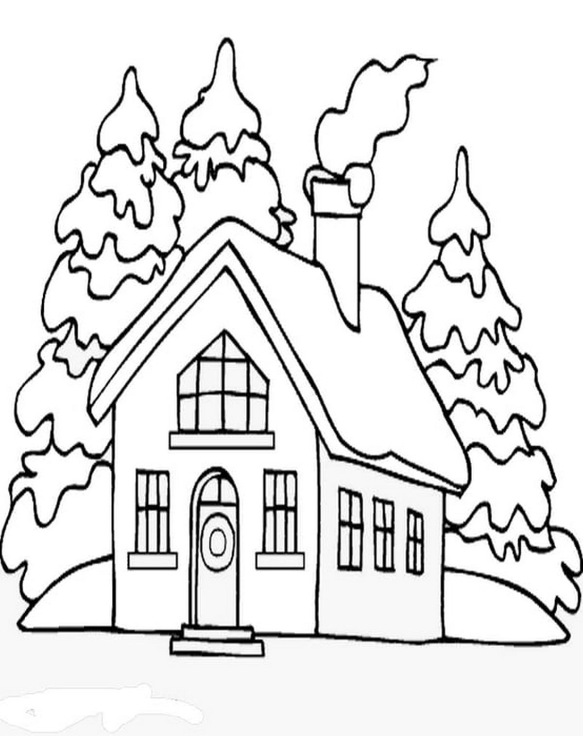 Tranh tô ngôi nhà cho bé 4-5 tuổi số 26