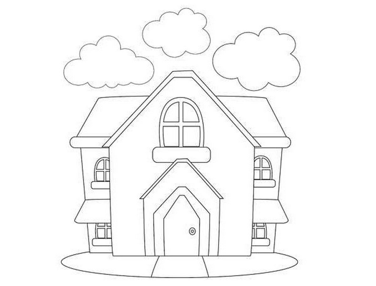 Tranh tô ngôi nhà cho bé 4-5 tuổi số 33