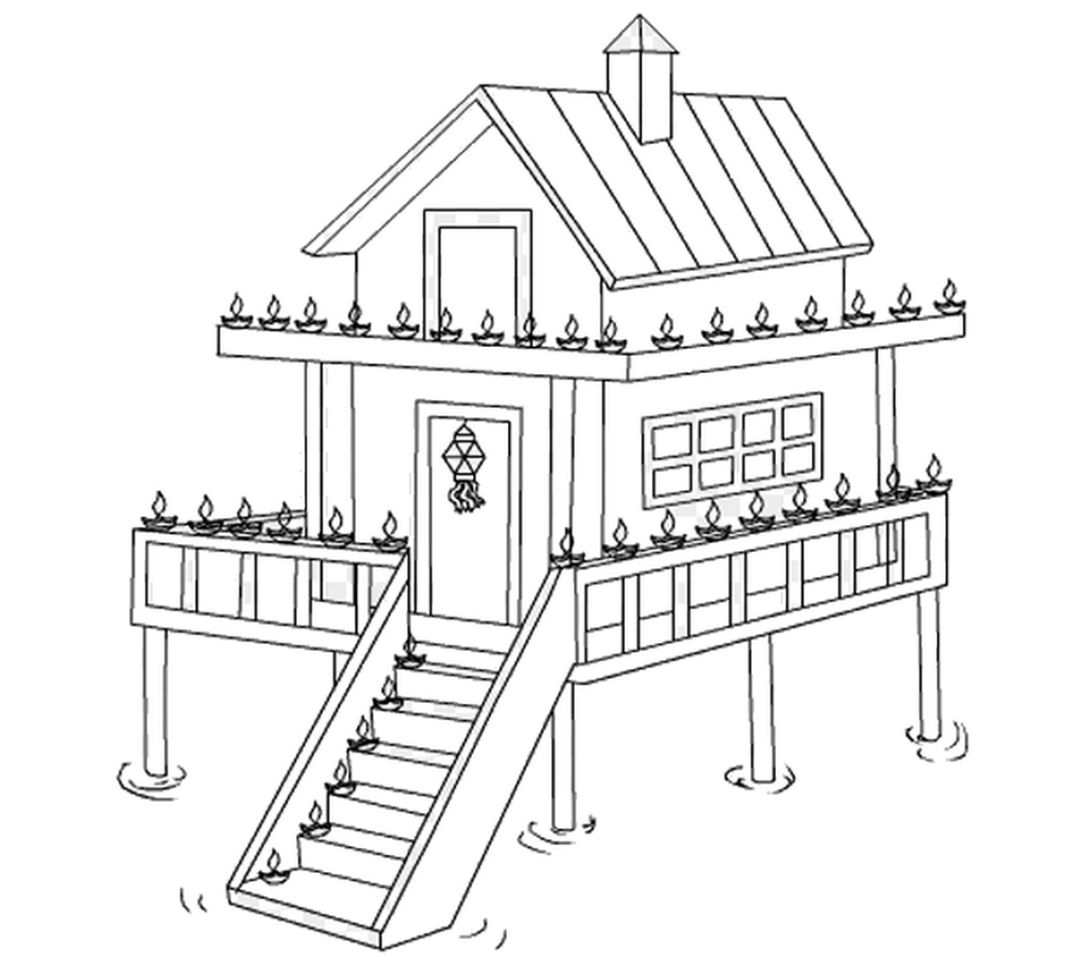 Tranh tô ngôi nhà biệt thự số 39