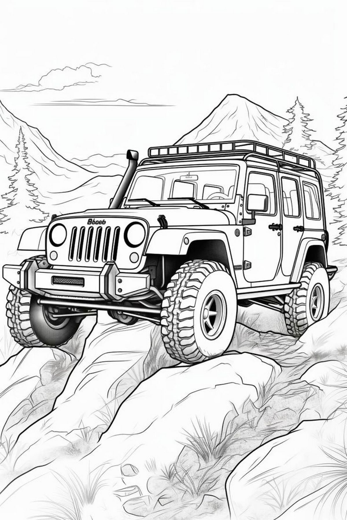 Tranh tô màu ô tô số 3