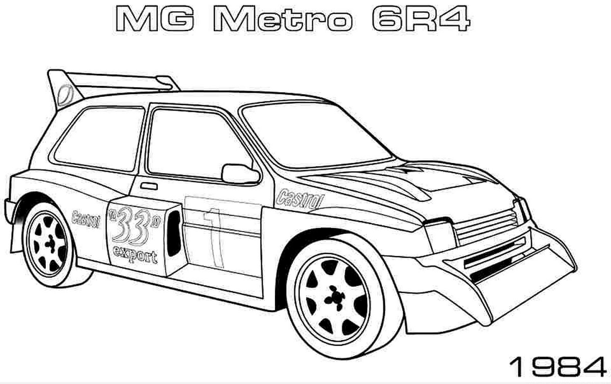 Tranh tô màu ô tô số 5