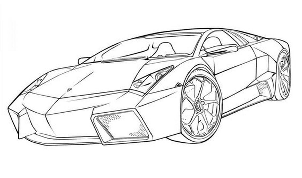 Tranh tô màu ô tô dễ thương số 12